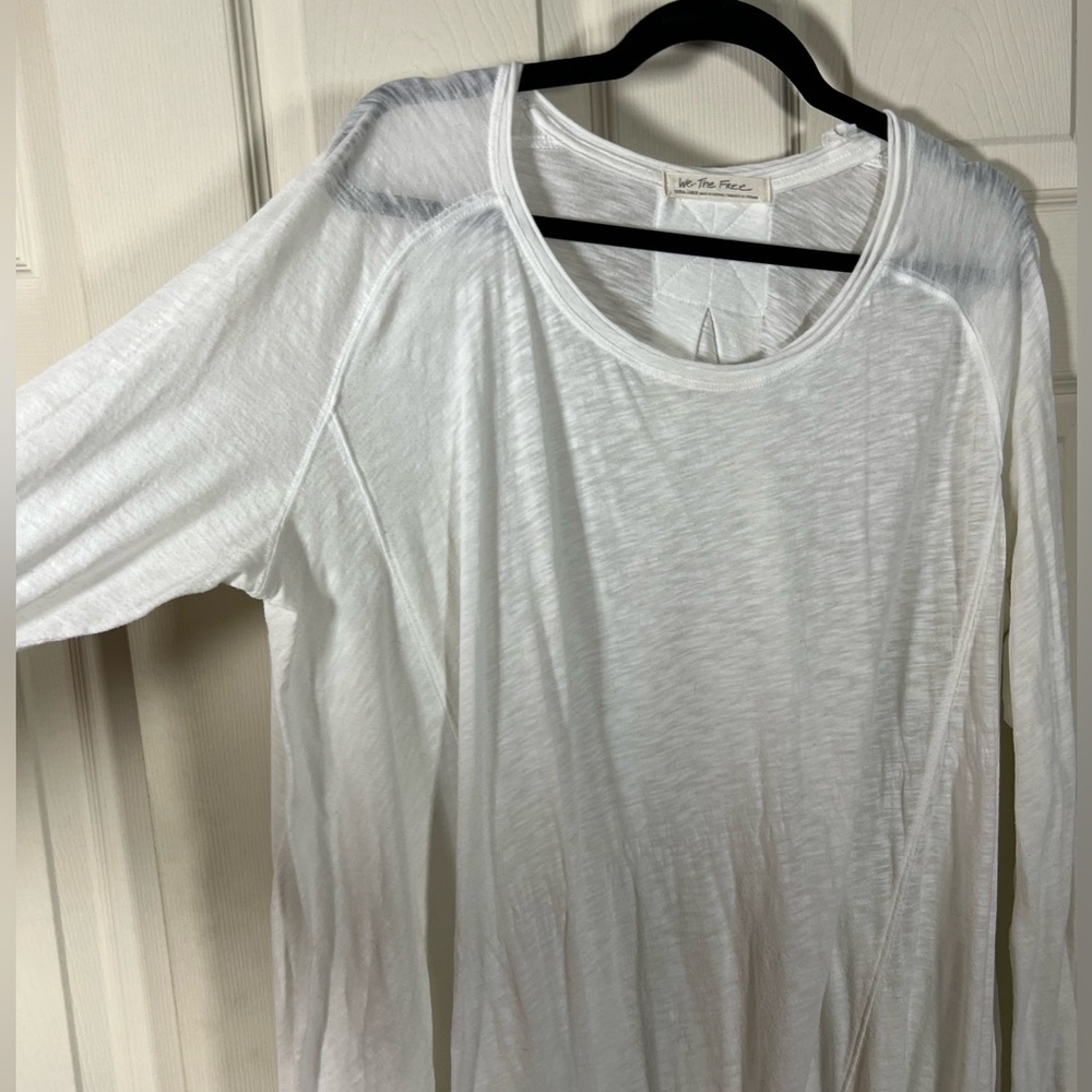 Free People Layering Top White Long Sleeve Tunic We The Free - Picture 2 of 4